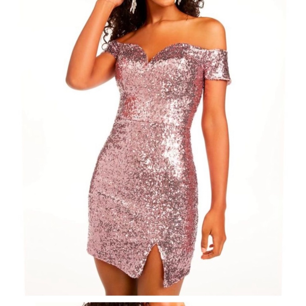 B Darlin Rose Sequin Dress NWT Sizes 3,5 - Picture 8 of 8